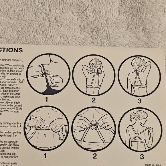 NWOT Strap Perfect Bra Strap Concealer Clips & Invisible Style Tape. - Picture 2 of 4